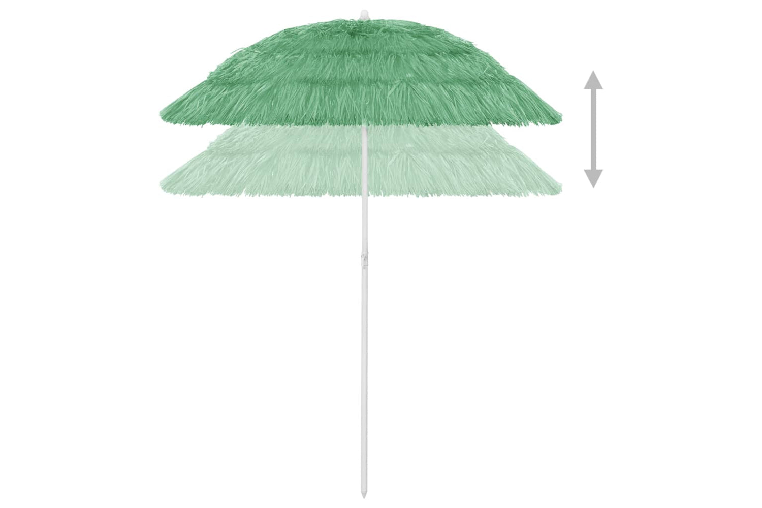 vidaXL 314697 Hawaii Beach Umbrella Green 180cm-4