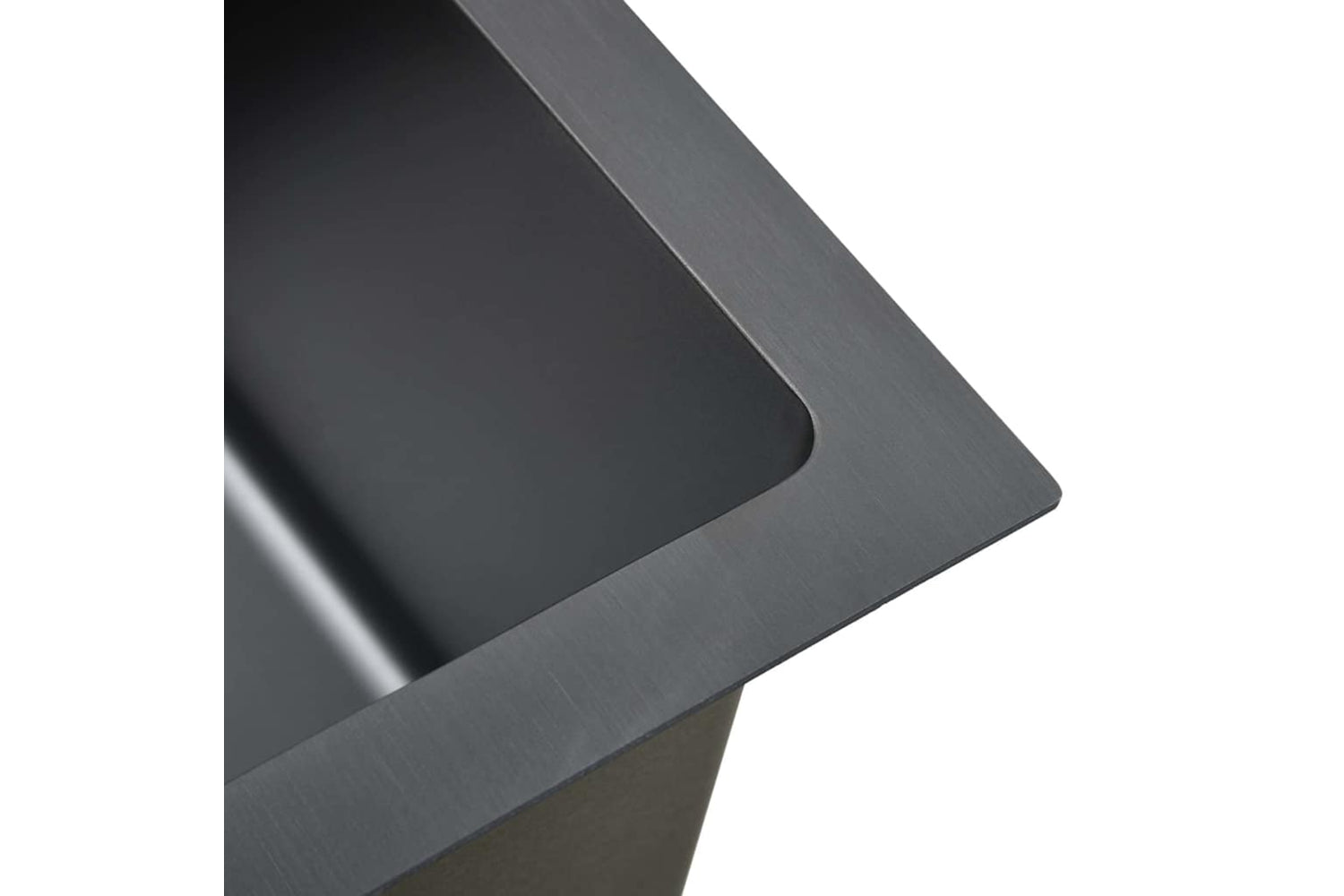Vidaxl 145082 Handmade Kitchen Sink Black Stainless Steel-5
