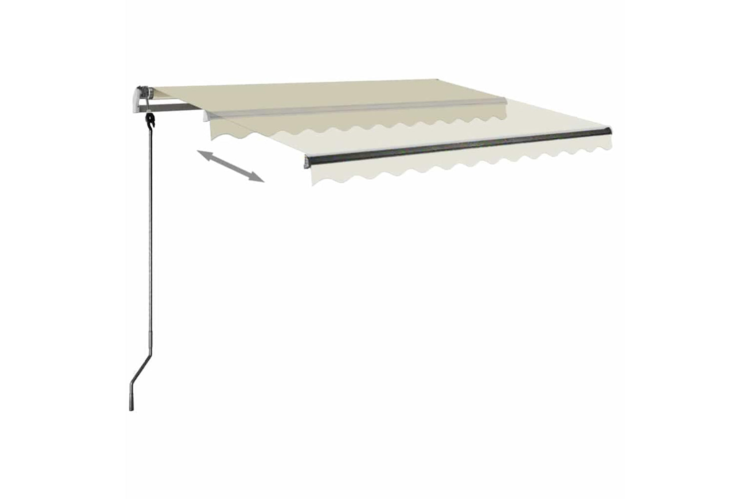 Vidaxl Manual Retractable Awning With Led 350x250 Cm Cream-4