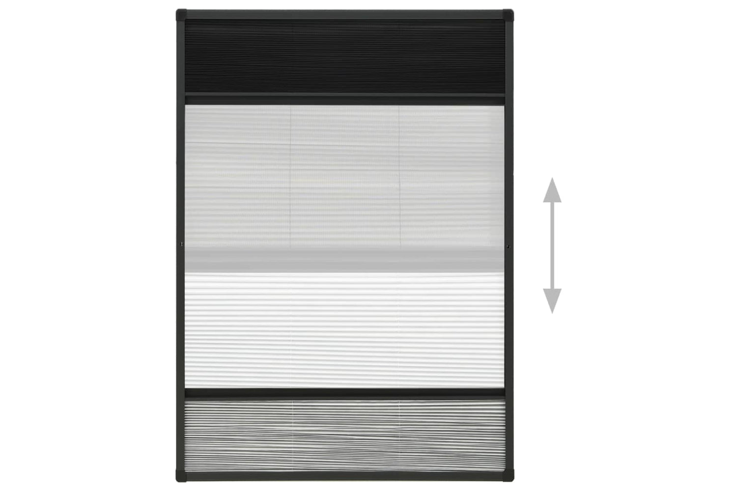 vidaXL 148684 Plisse Insect Screen For Windows Aluminium 80x120cm With Shade-3