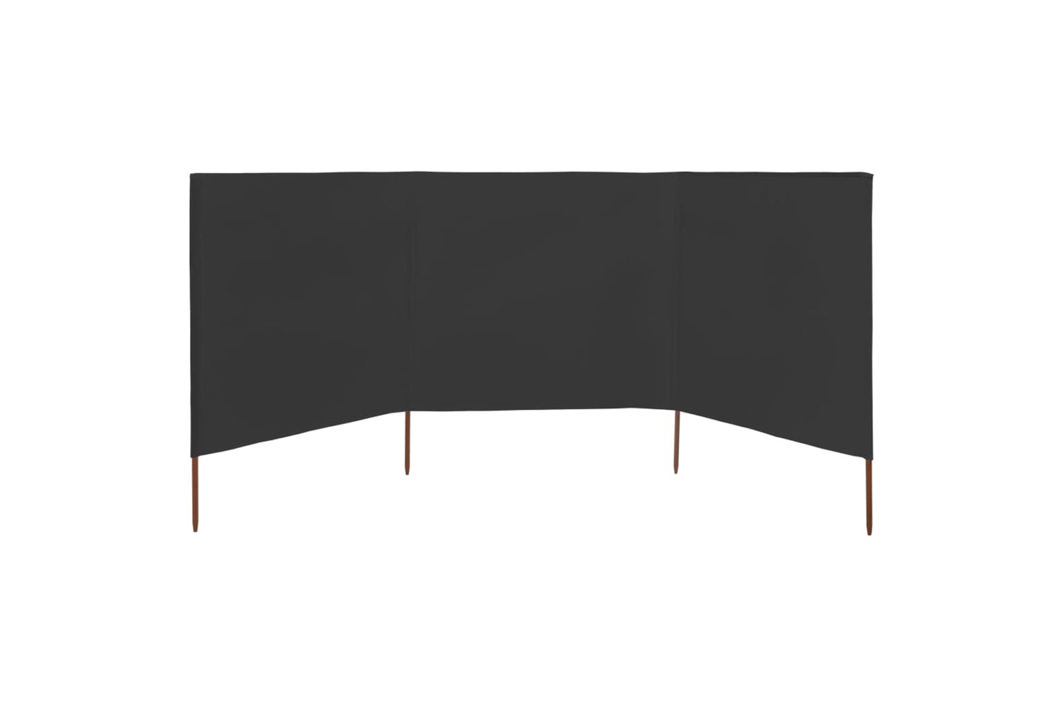 vidaXL 47150 3-panel Wind Screen Fabric 400x160cm Anthracite-3