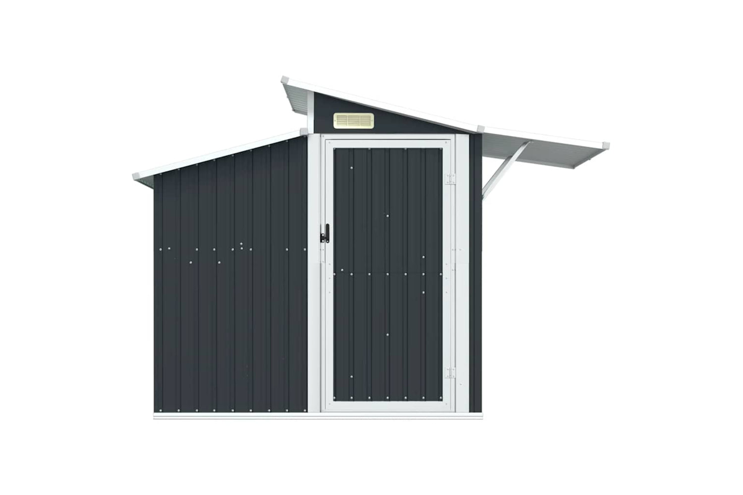 vidaXL Garden Shed Anthracite 270x130x208.5cm Galvanised Steel-2