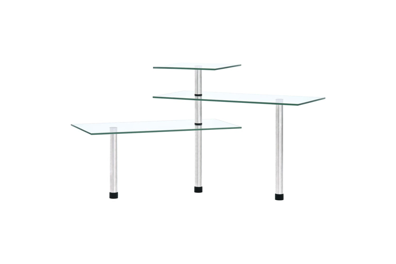 Vidaxl 249502 3-tier Corner Kitchen Shelf Tempered Glass-5