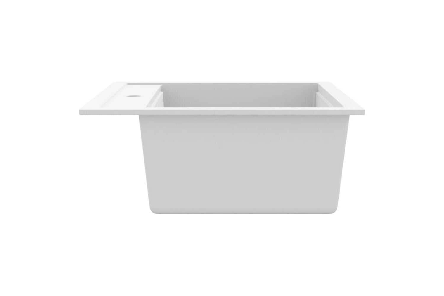 Vidaxl 144863 Granite Kitchen Sink Single Basin White-4