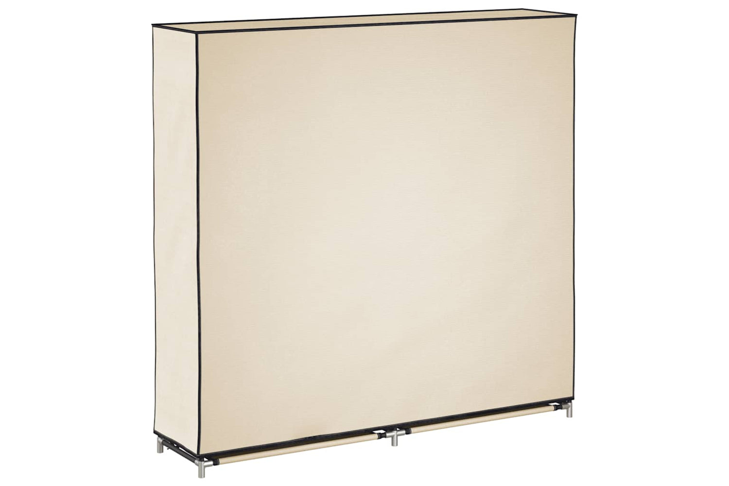 vidaXL 282433 Shoe Cabinet With Cover Cream 115x28x110cm Fabric-5