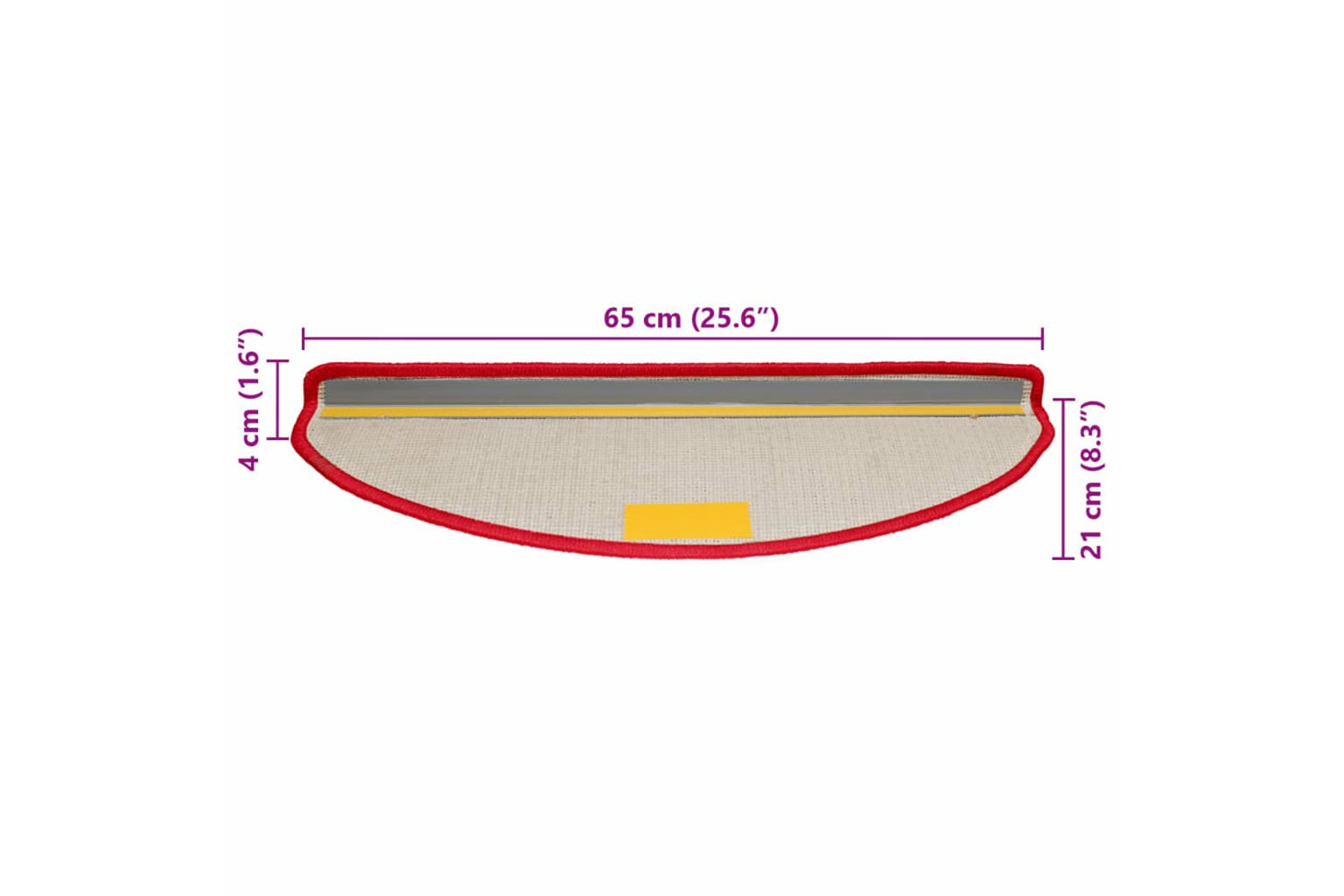 vidaXL 149813 Stair Mats 10 Pcs 65x21x4cm Red-8