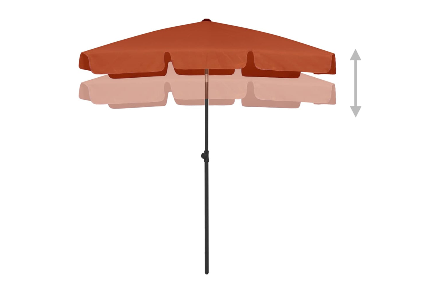 vidaXL 314724 Beach Umbrella Terracotta 180x120cm-3