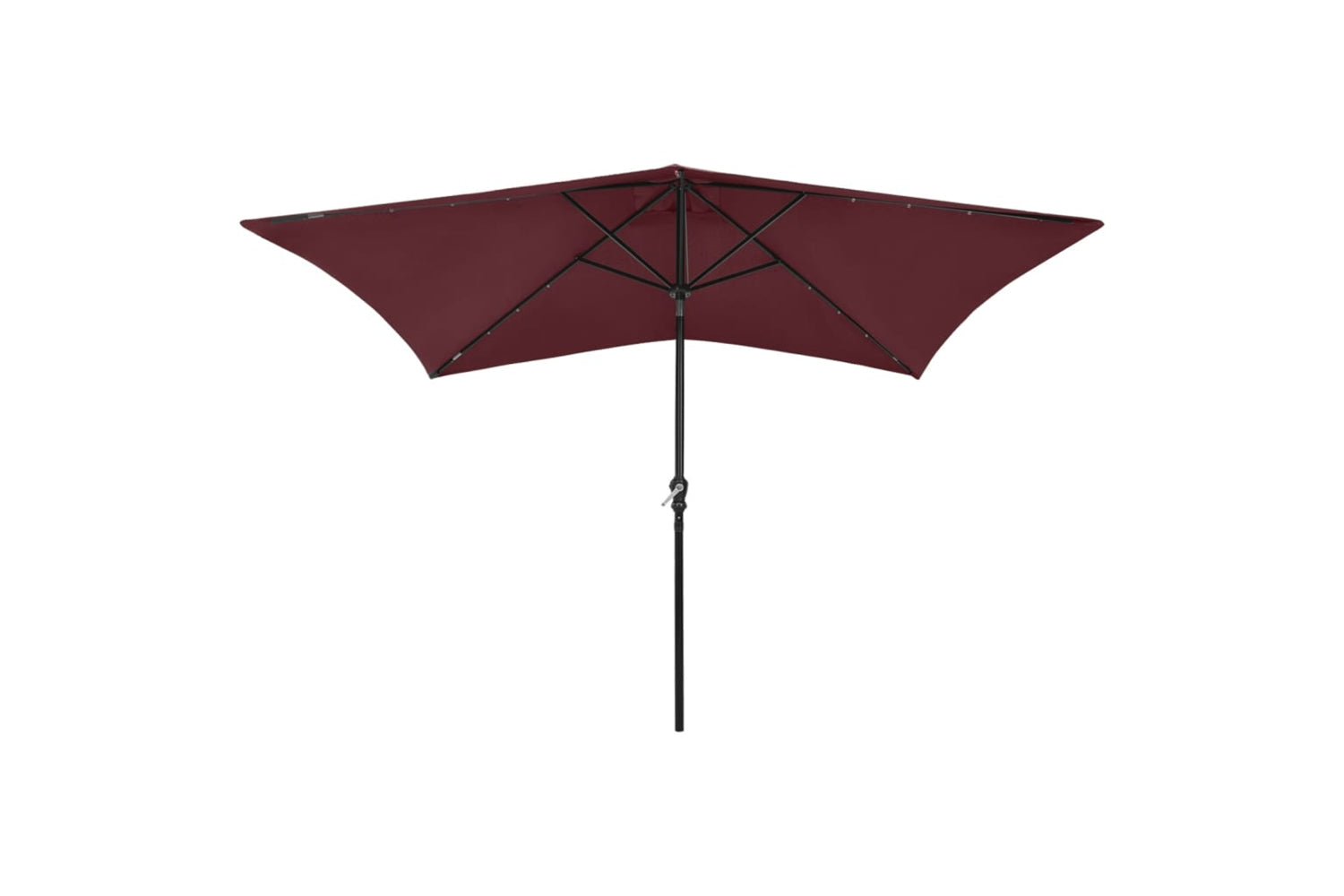 Vidaxl 313790 Parasol With Leds And Steel Pole Bordeaux Red 2x3 M-2