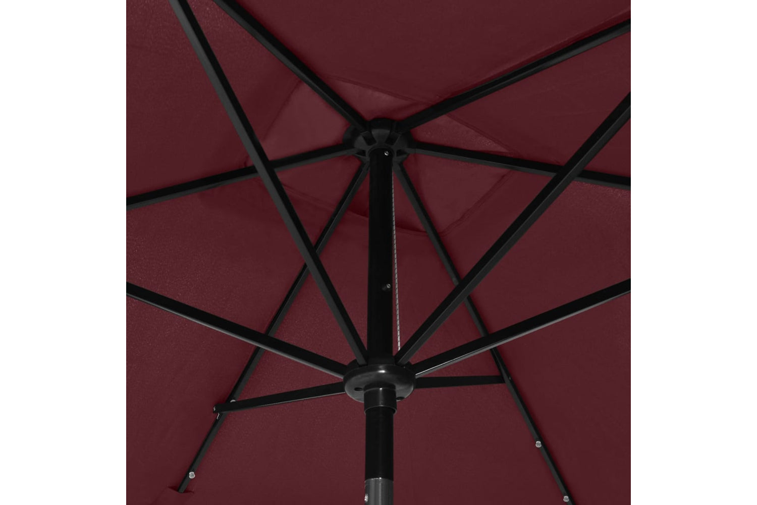 Vidaxl 313790 Parasol With Leds And Steel Pole Bordeaux Red 2x3 M-9