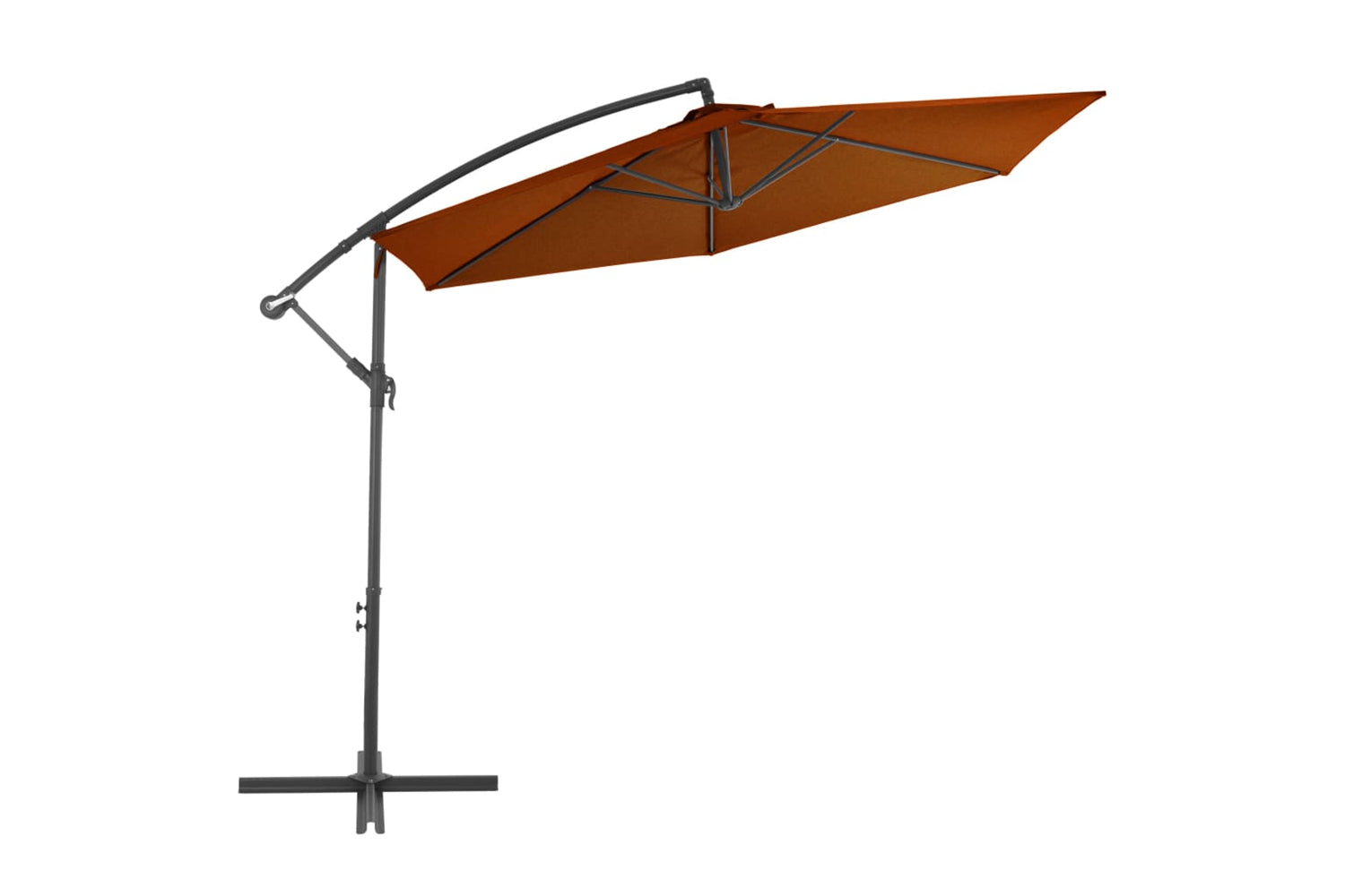 vidaXL 313755 Cantilever Umbrella With Aluminium Pole Terracotta 300cm-2