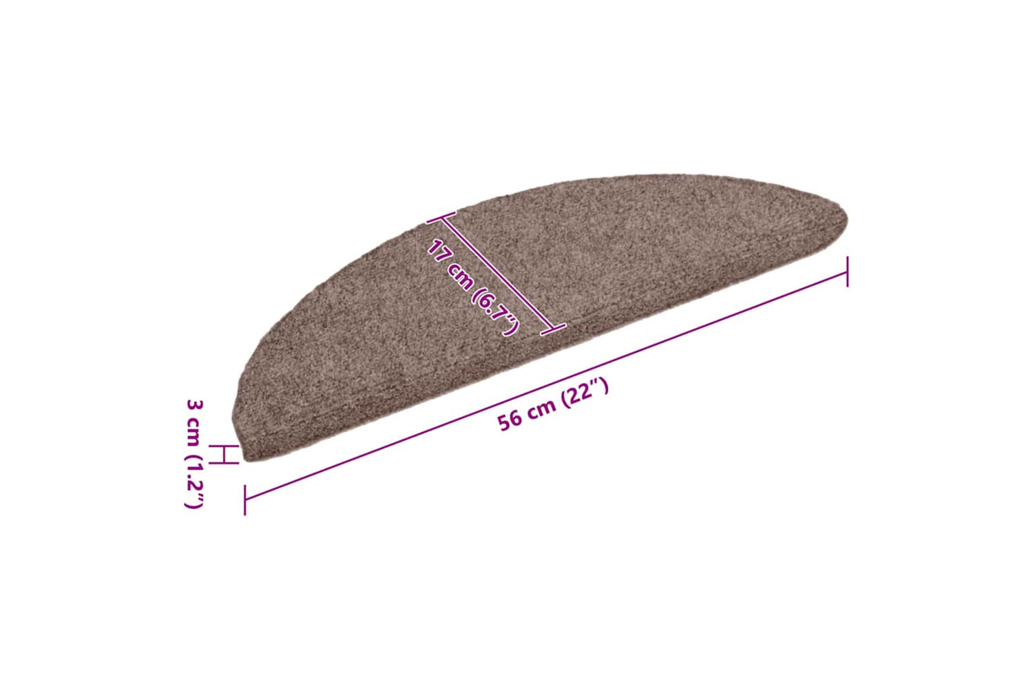 vidaXL 149675 Self-adhesive Stair Mats 10 Pcs Brown 56x17x3cm Needle Punch-7