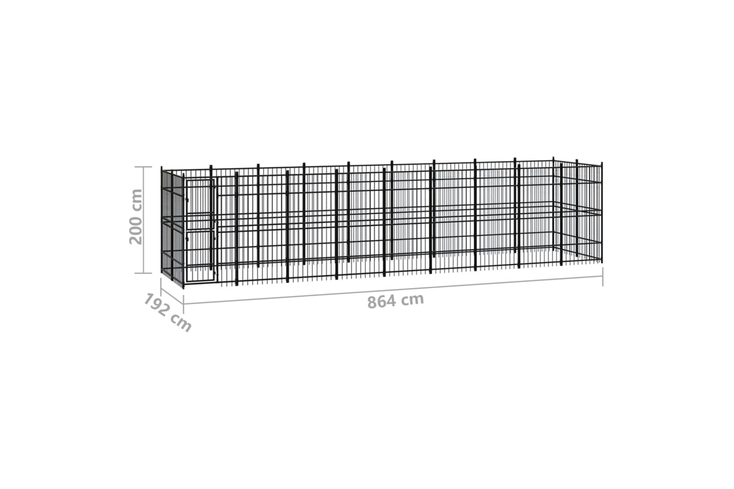 Vidaxl 3097963 Outdoor Dog Kennel Steel 16.59 M2-7