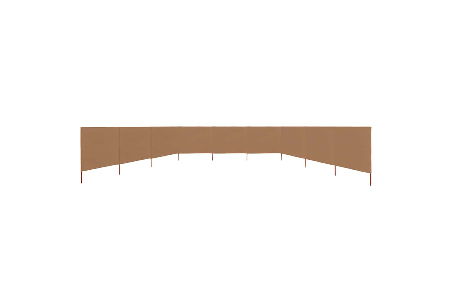 vidaXL 47195 9-panel Wind Screen Fabric 1200x120cm Taupe-3