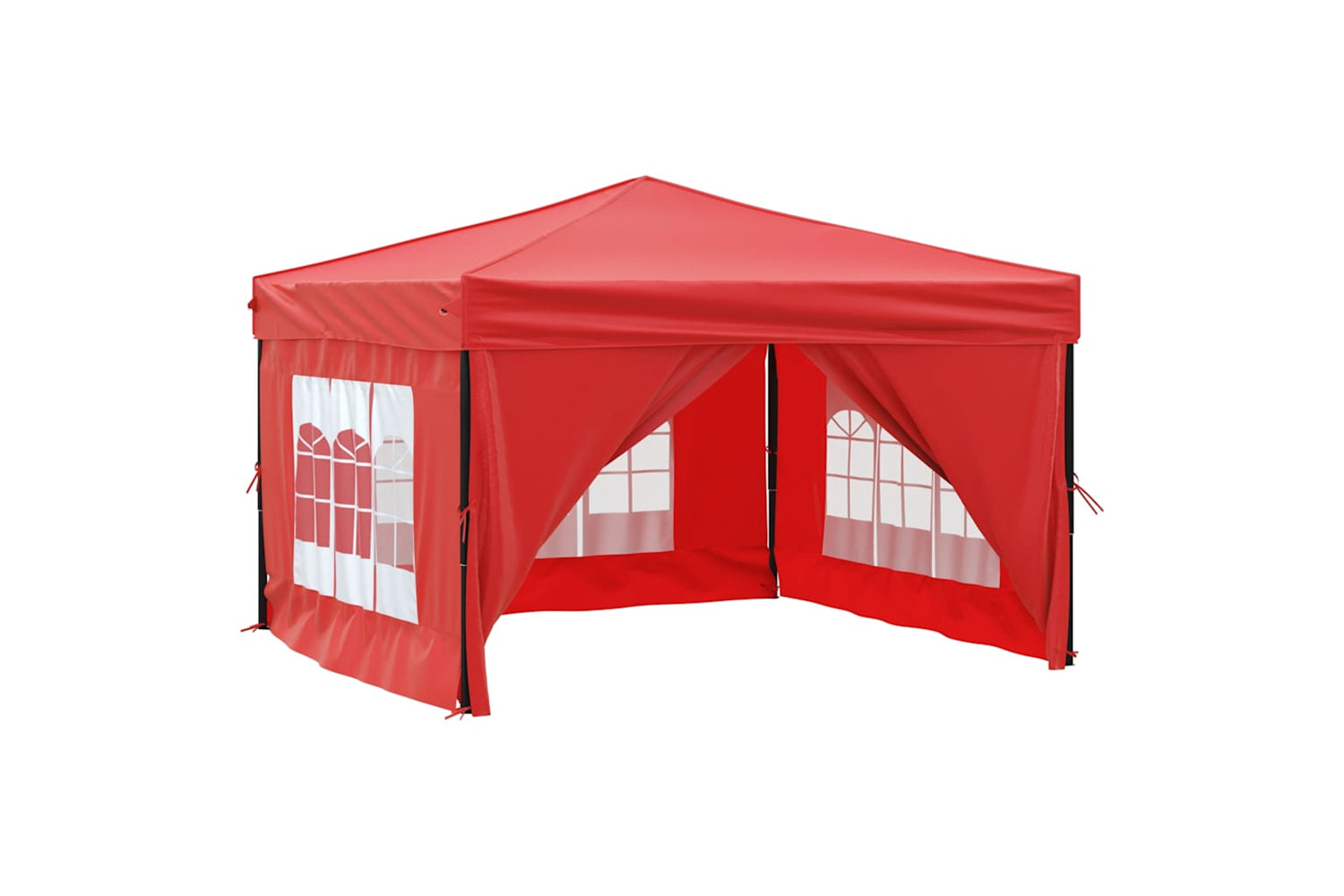 Vidaxl 93527 Folding Party Tent With Sidewalls Red 3x3 M-2