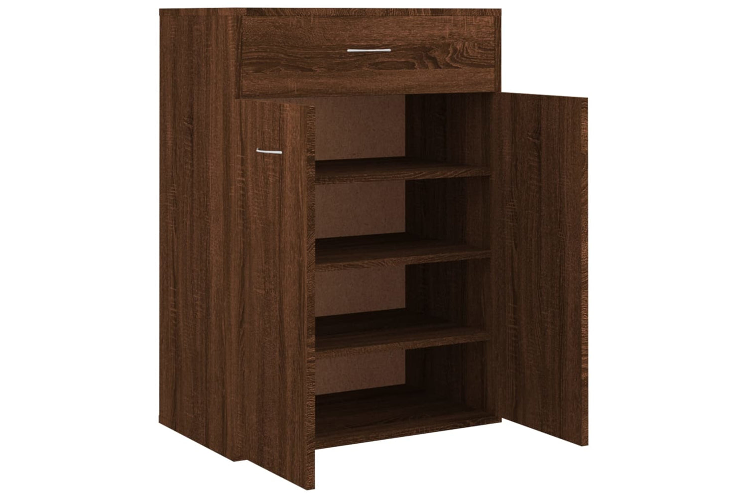 vidaXL 815419 Shoe Cabinet Brown Oak 60x35x84cm Engineered Wood-2