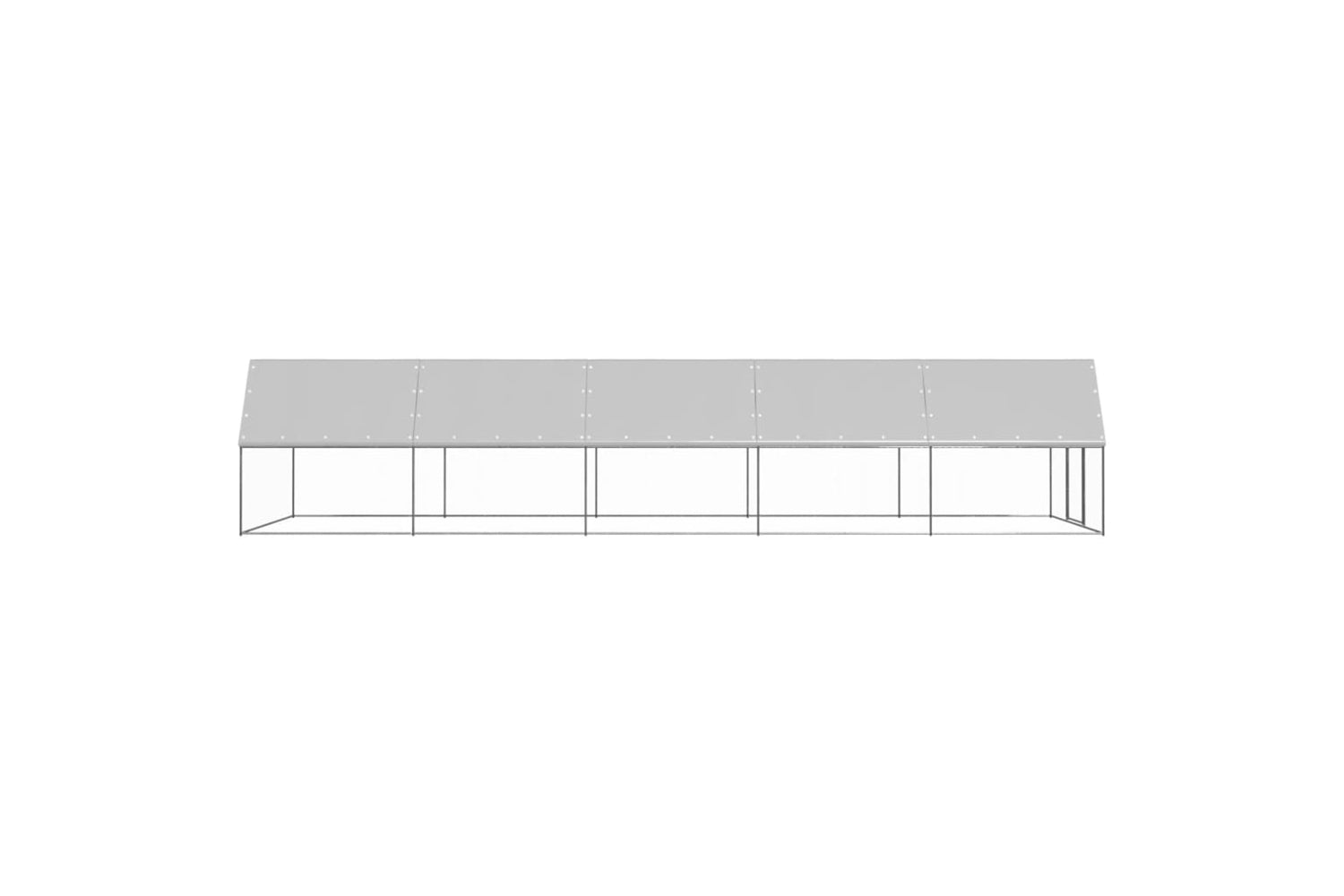Vidaxl 3154379 Outdoor Chicken Cage 3x10x2 M Galvanised Steel-3