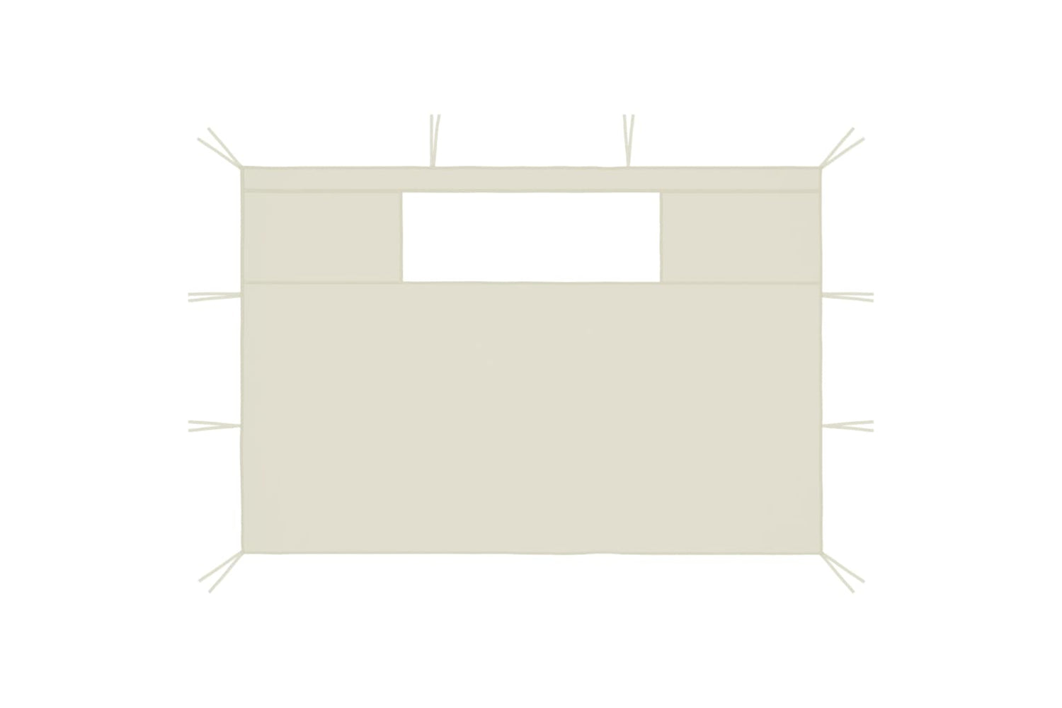 Vidaxl 3070425 Gazebo Sidewalls With Windows 2 Pcs Cream-2