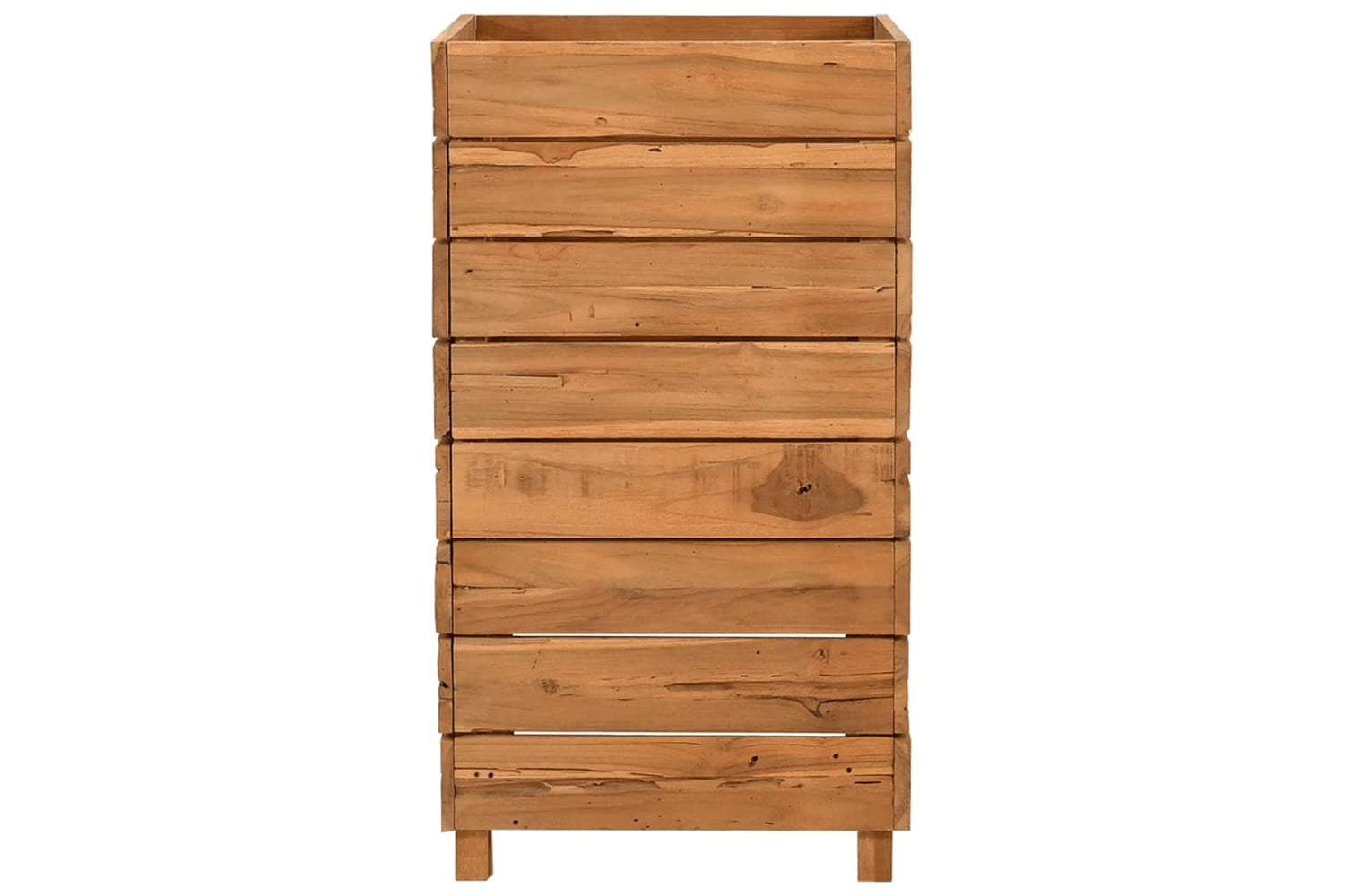 vidaXL Raised Bed 50x40x72cm Recycled Teak Wood And Steel-4