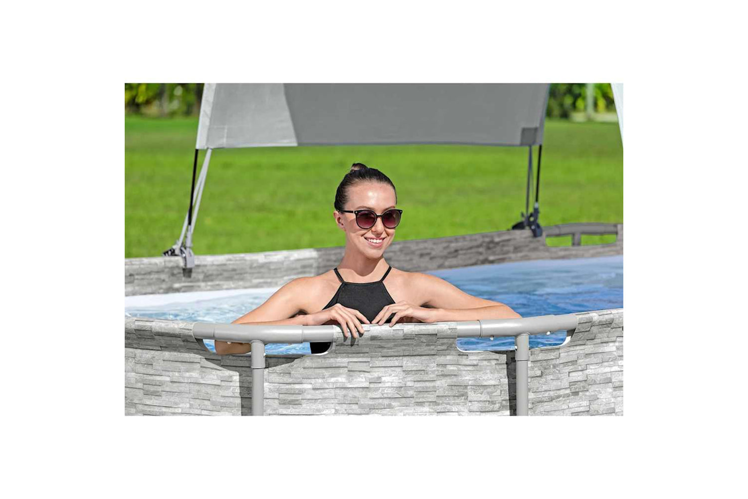 Bestway 93801 Above Ground Pool Canopy White-4