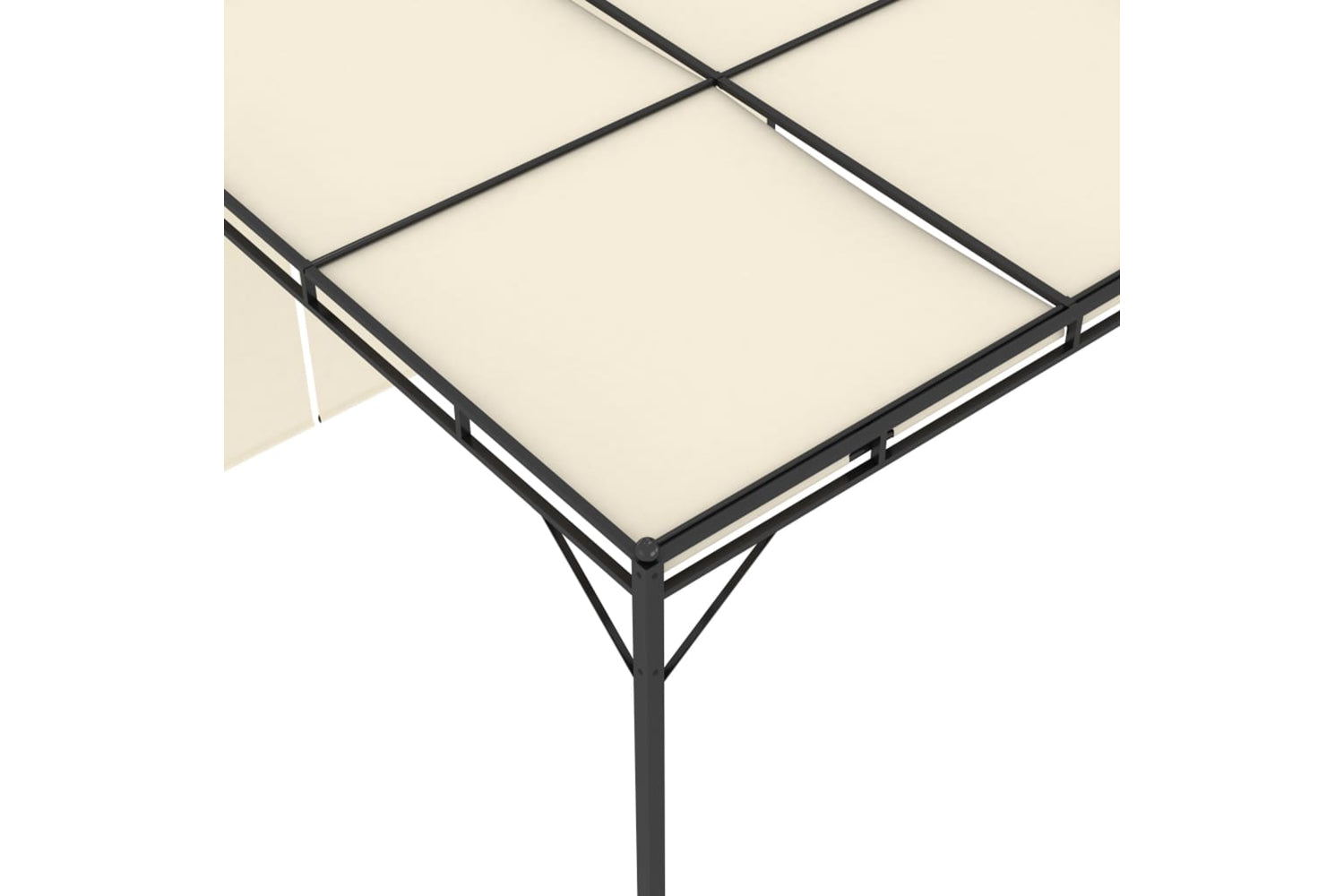 Vidaxl 47994 Garden Gazebo With Side Curtain 4x3x2.25 M Cream-7