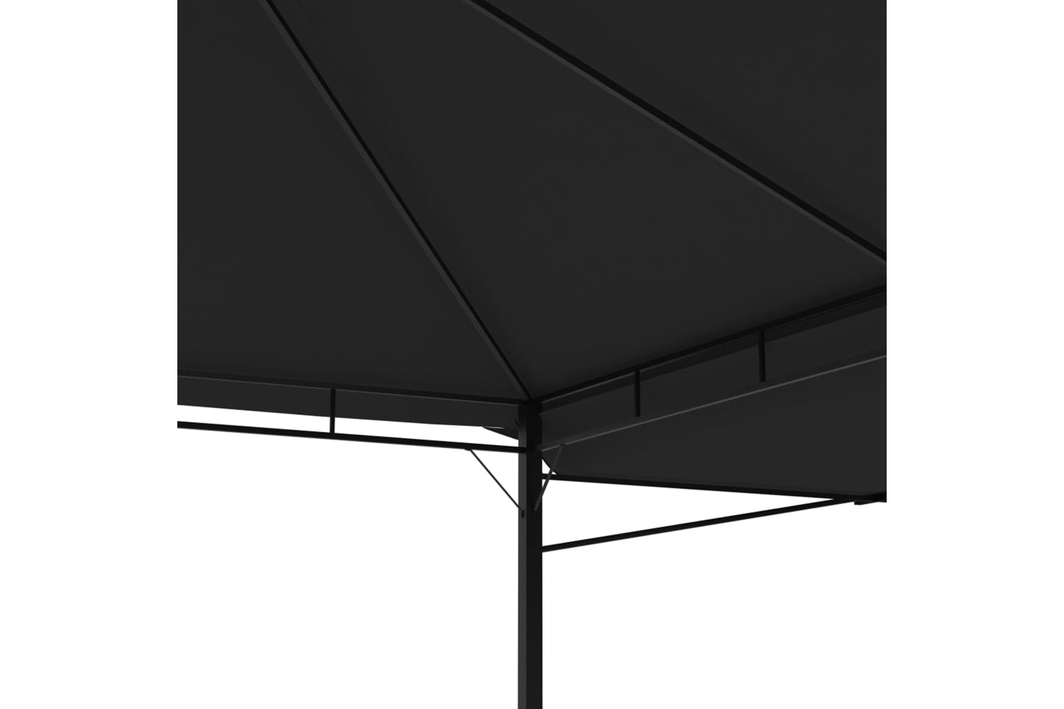 Vidaxl 48004 Gazebo With Double Extending Roofs 3x3x2.75 M Anthracite 180g/mâ²-7