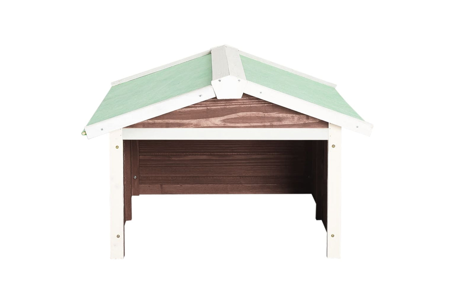 vidaXL 170880 Robotic Lawn Mower Garage 72x87x50cm Mocca And White Firwood-3