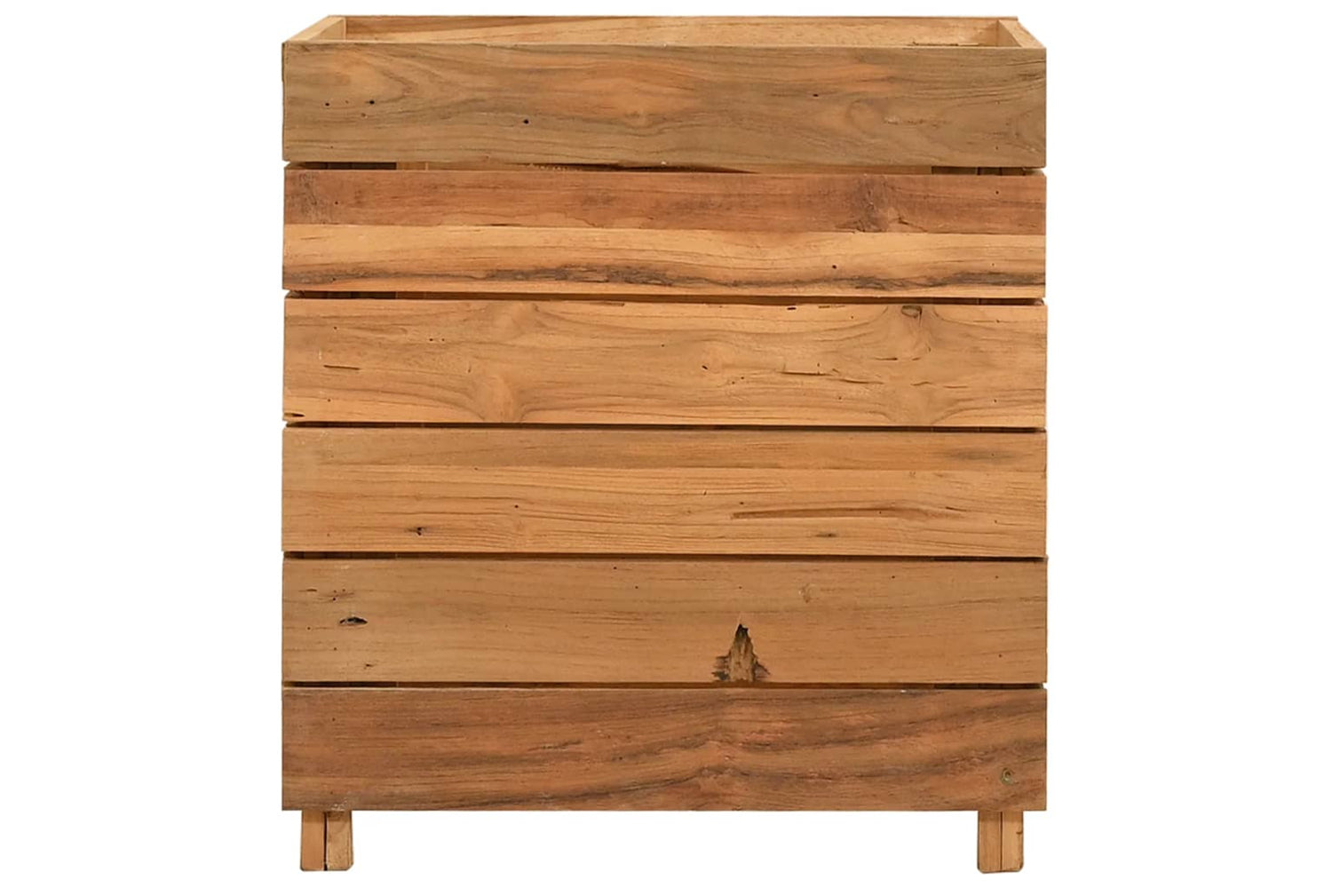 vidaXL Raised Bed 50x40x55cm Recycled Teak Wood And Steel-3