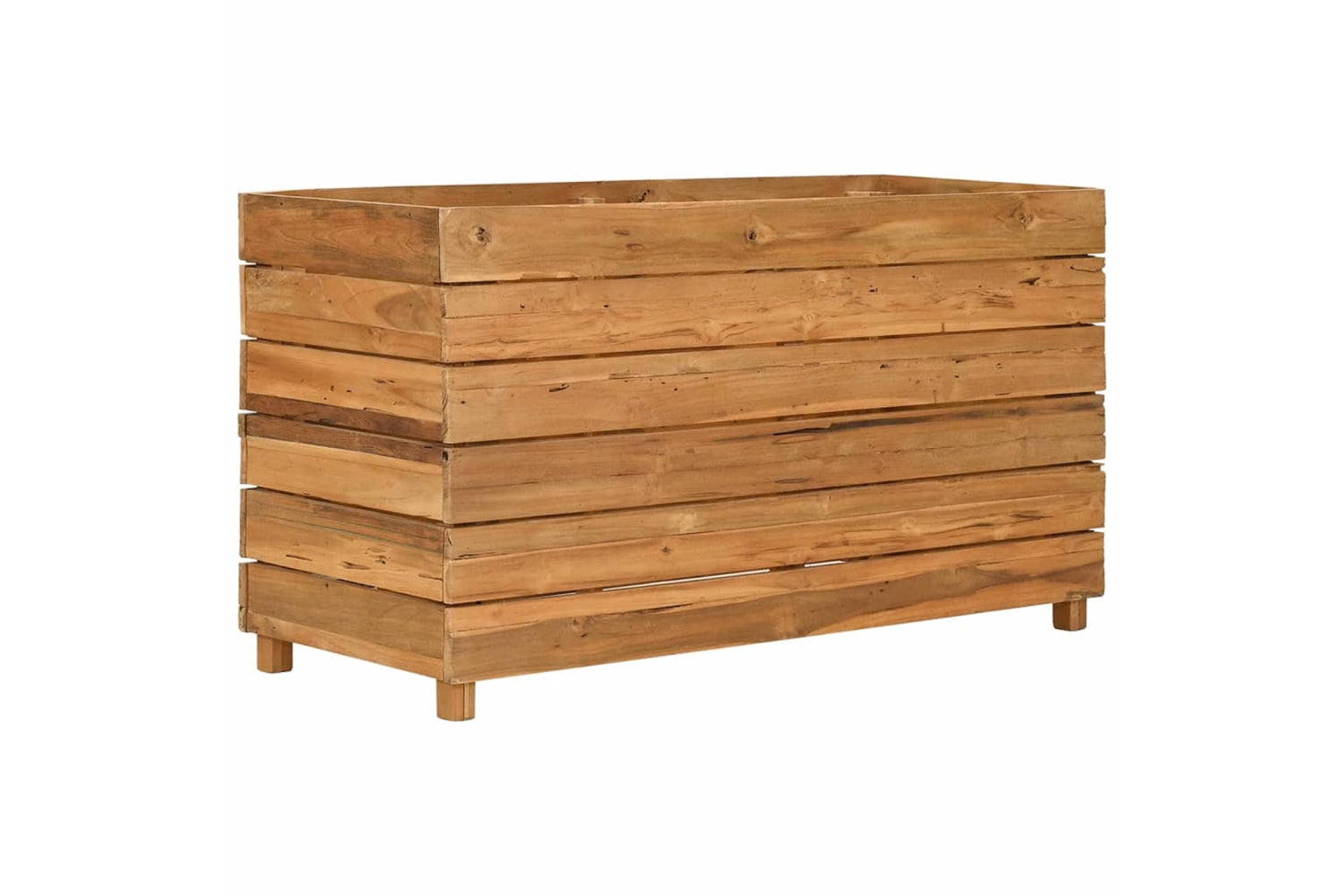vidaXL Raised Bed 100x40x55cm Recycled Teak Wood And Steel-2