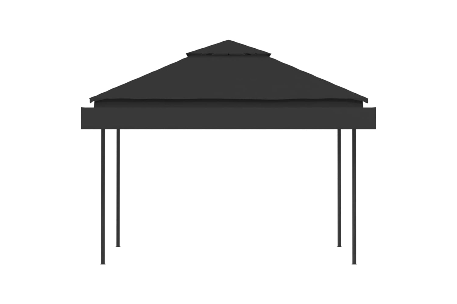 Vidaxl 48004 Gazebo With Double Extending Roofs 3x3x2.75 M Anthracite 180g/mâ²-5