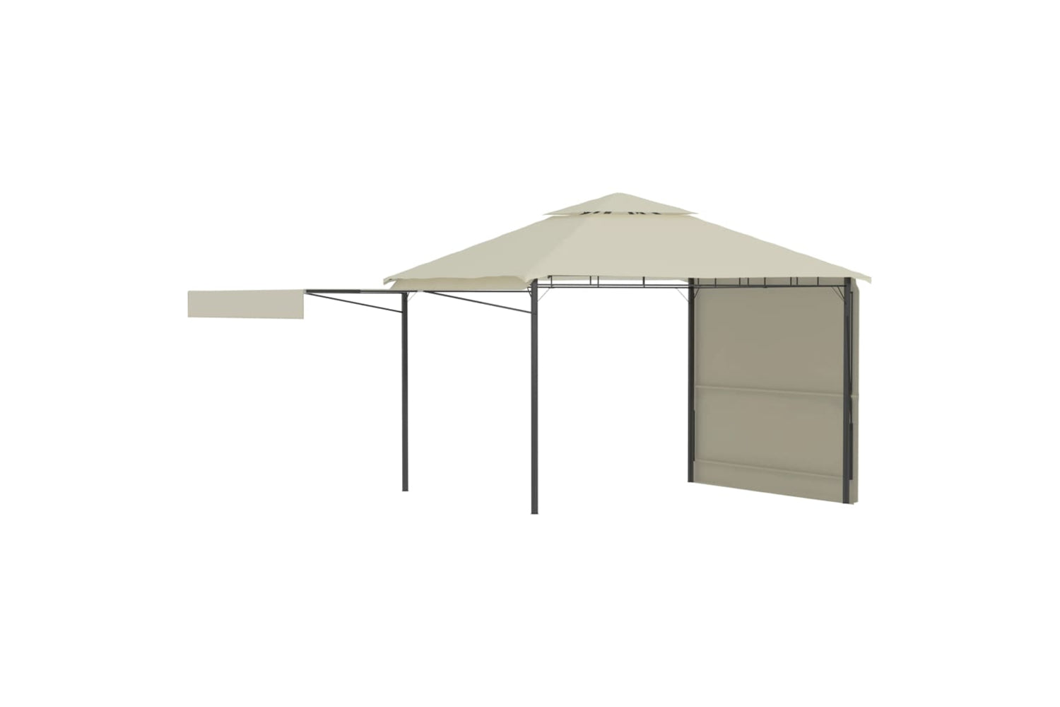 Vidaxl 48003 Gazebo With Double Extended Roofs 3x3x2.75 M Cream 180 G/mâ²-2