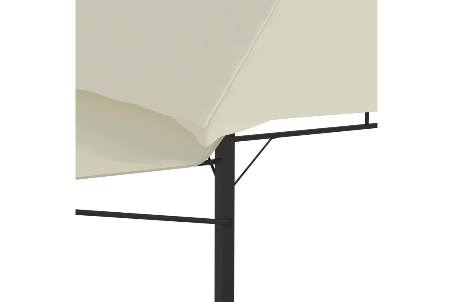 Vidaxl 48003 Gazebo With Double Extended Roofs 3x3x2.75 M Cream 180 G/mâ²-9