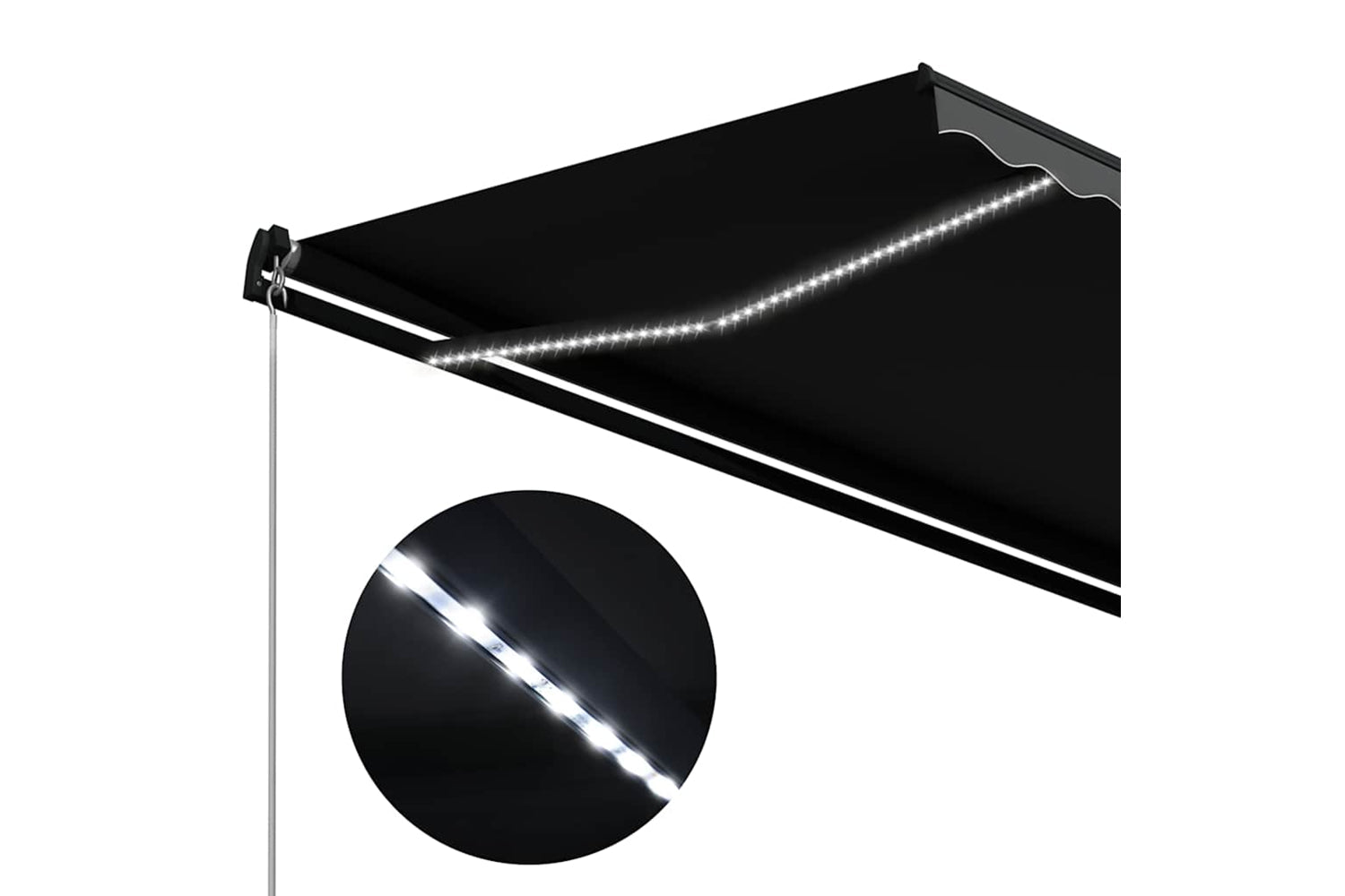 Vidaxl Manual Retractable Awning With Led 300x250 Cm Anthracite-5