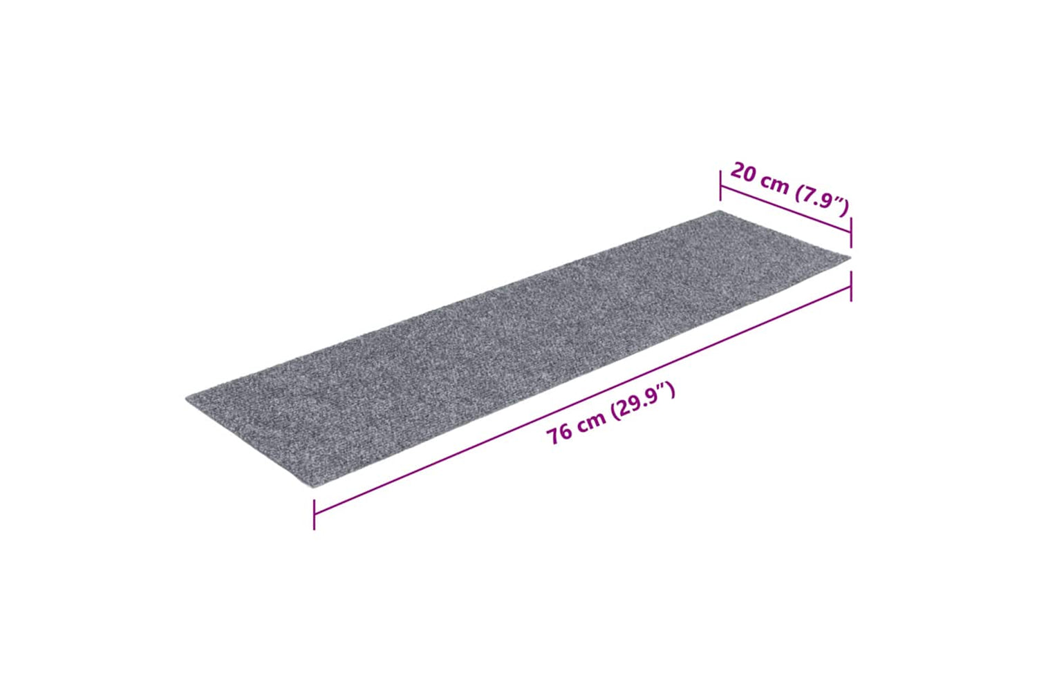 vidaXL 326927 Self-adhesive Stair Mats Rectangular 15 Pcs 76x20cm Light Grey-7