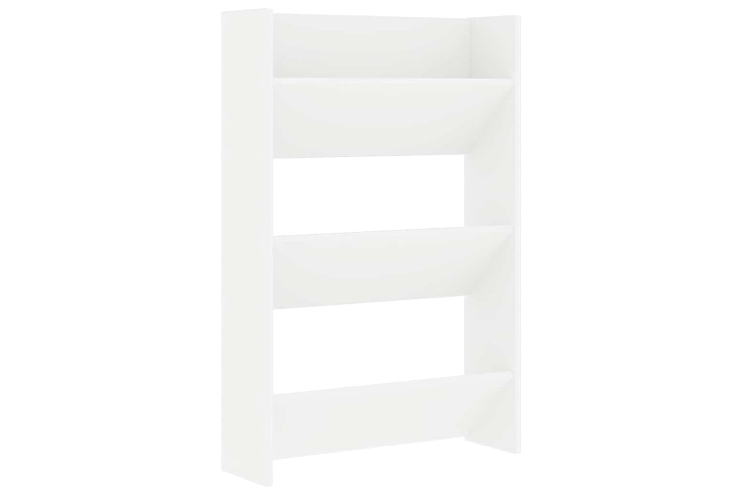 vidaXL 806760 Wall Shoe Cabinets 2 Pcs White 60x18x90cm Engineered Wood-4