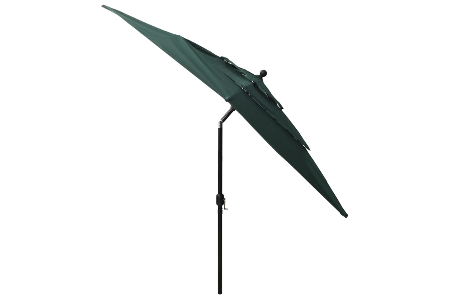 Vidaxl 313837 3-tier Parasol With Aluminium Pole Green 2.5x2.5 M-4