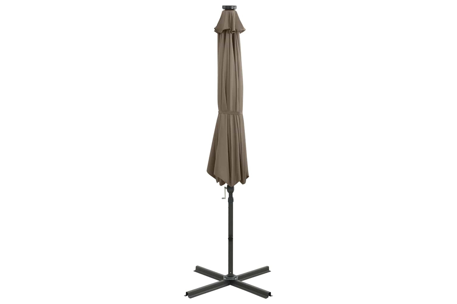 Vidaxl 312331 Cantilever Umbrella With Pole And Led Lights Taupe 300 Cm-6