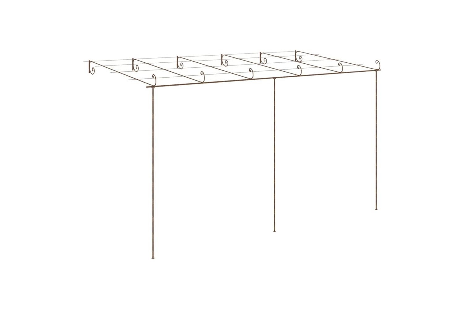 Vidaxl 313999 Garden Pergola Antique Brown 6x3x2.5 M Iron-3