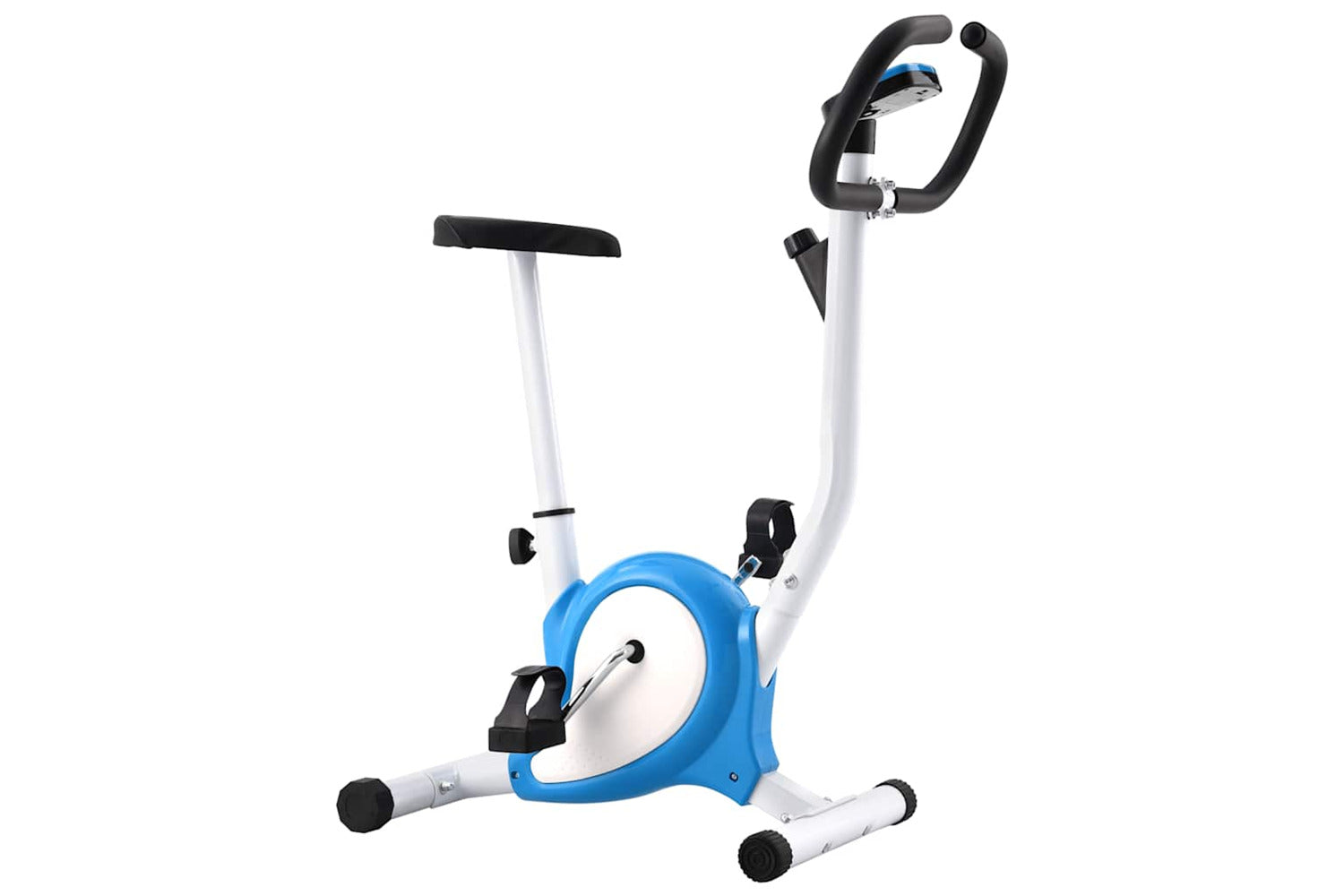 Vidaxl Exercise Bike With Belt Resistance Blue-3