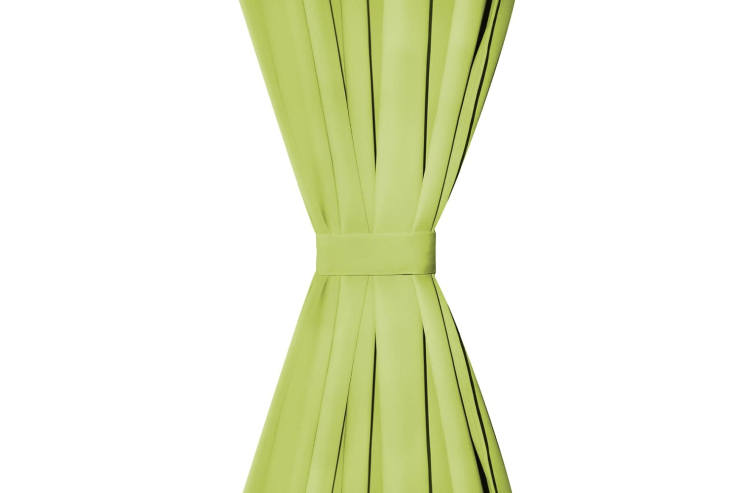 vidaXL 132224 Micro-satin Curtains 2 Pcs With Loops 140x245cm Green-3
