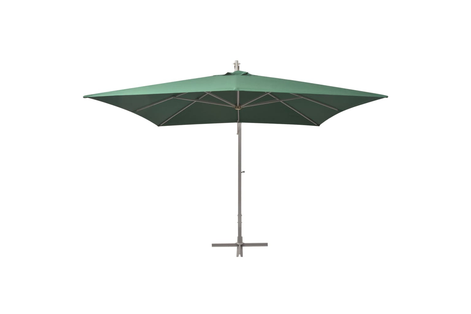 vidaXL 42973 Hanging Parasol 300x300cm Green Aluminium Pole-3