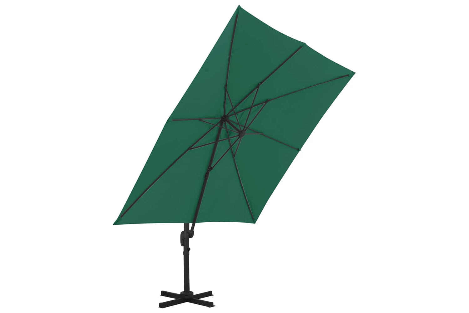 vidaXL 44634 Cantilever Umbrella With Aluminium Pole Green 300x300cm-3