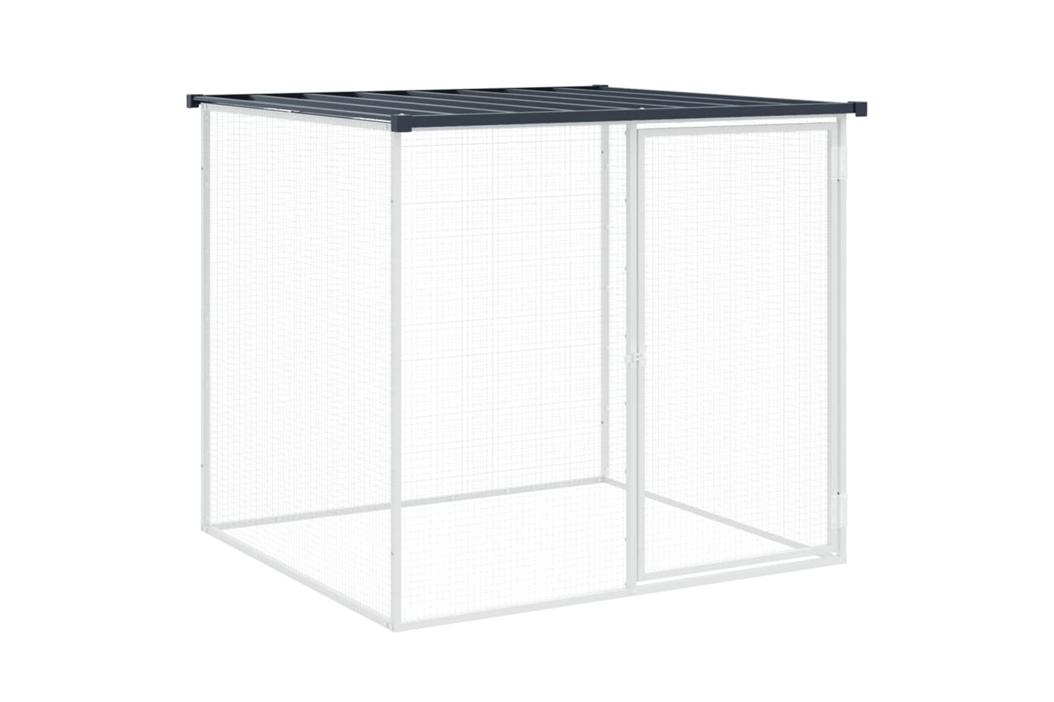 vidaXL 3189043 Chicken Cage With Roof Anthracite 1003x98x90cm Galvanised Steel-5