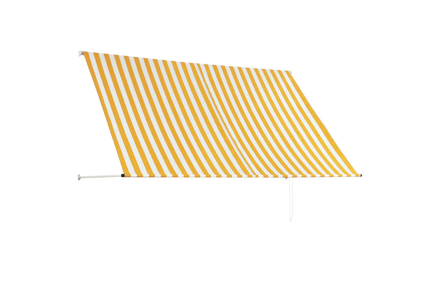 Vidaxl Retractable Awning 250x150 Cm Yellow And White-3