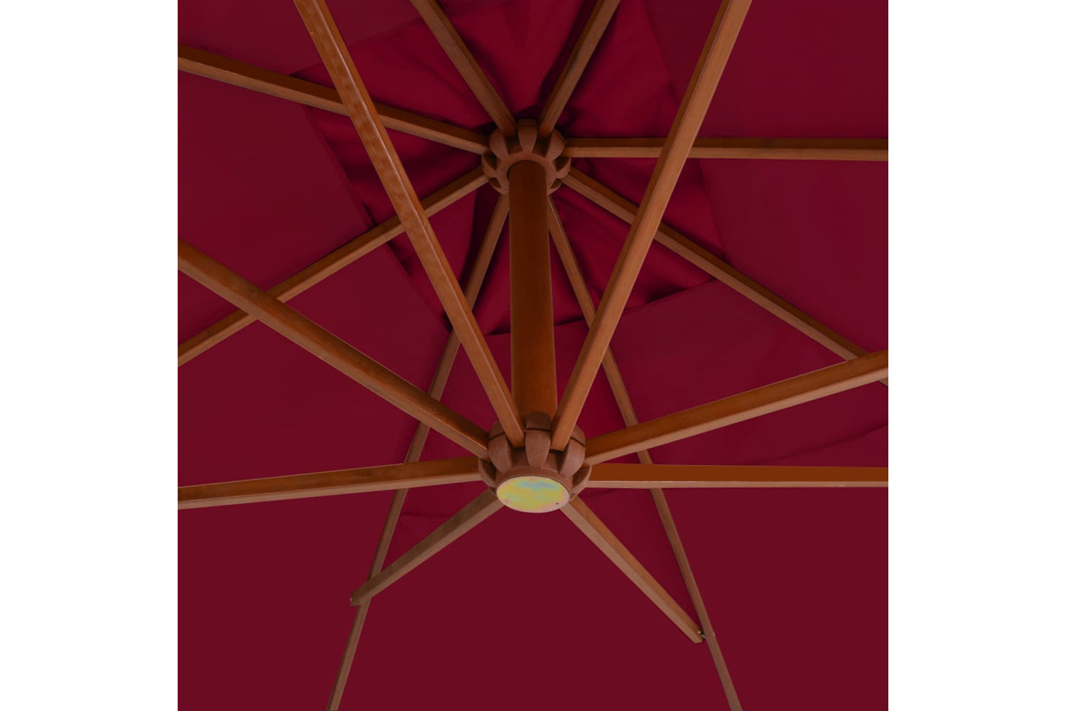 vidaXL 44493 Cantilever Umbrella With Wooden Pole 400x300cm Bordeaux Red-4