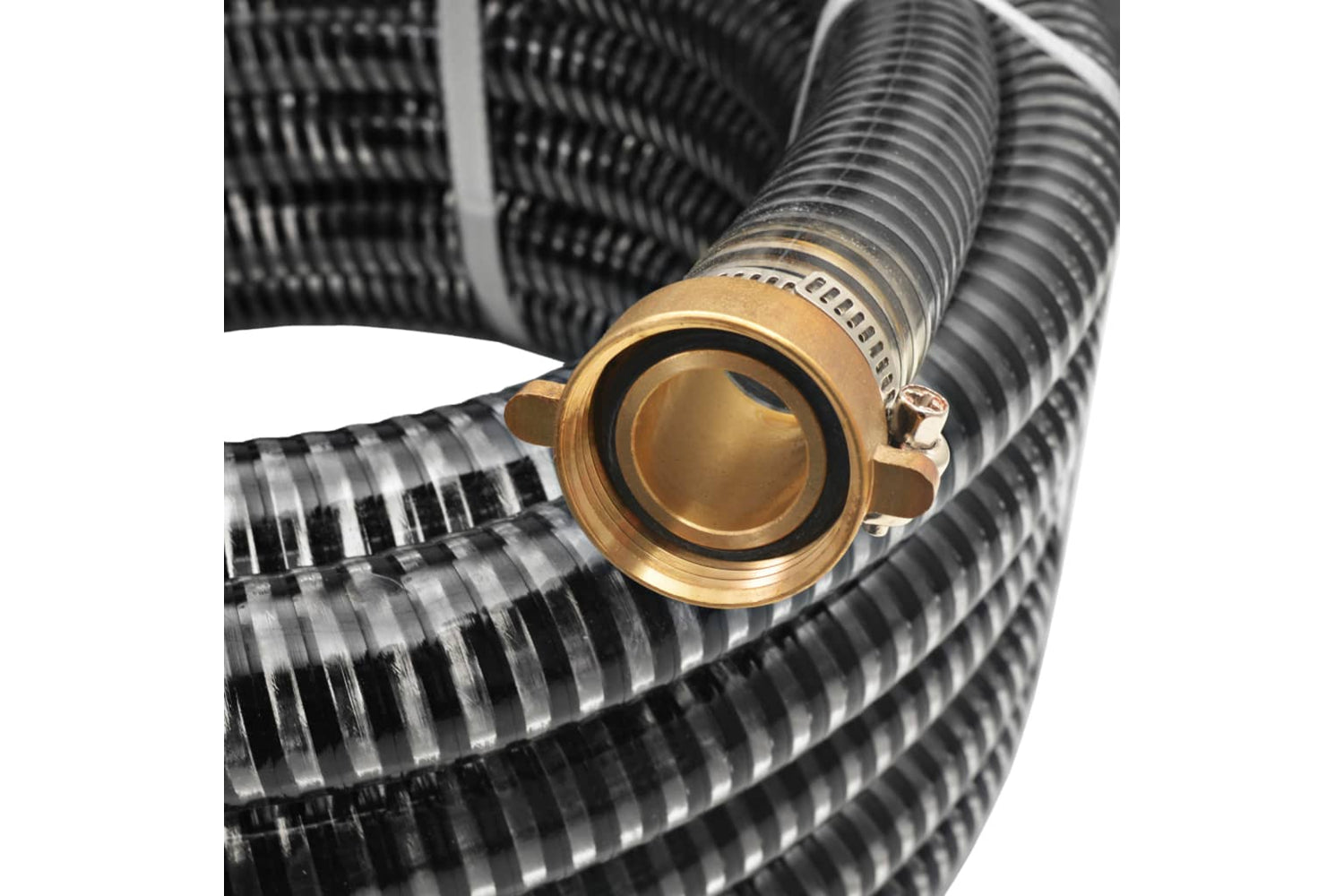 vidaXL 142890 Suction Hose With Brass Connectors 7 M 25mm Black-3