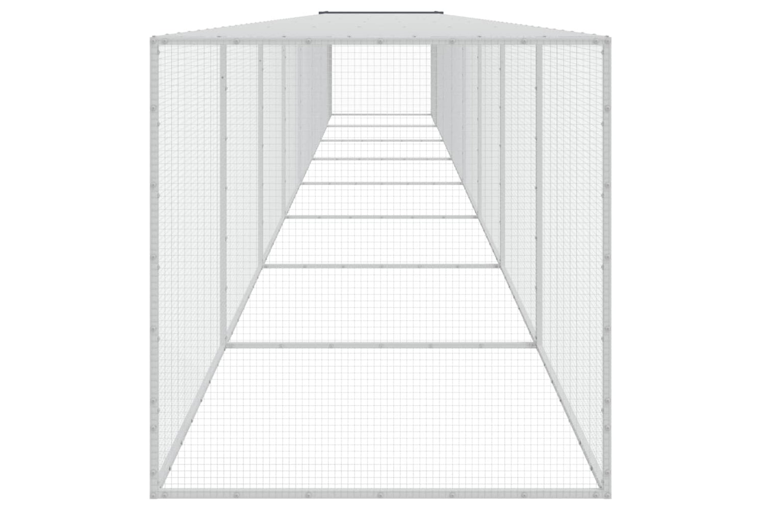 vidaXL 3189042 Chicken Cage With Roof Anthracite 803x98x90cm Galvanised Steel-3