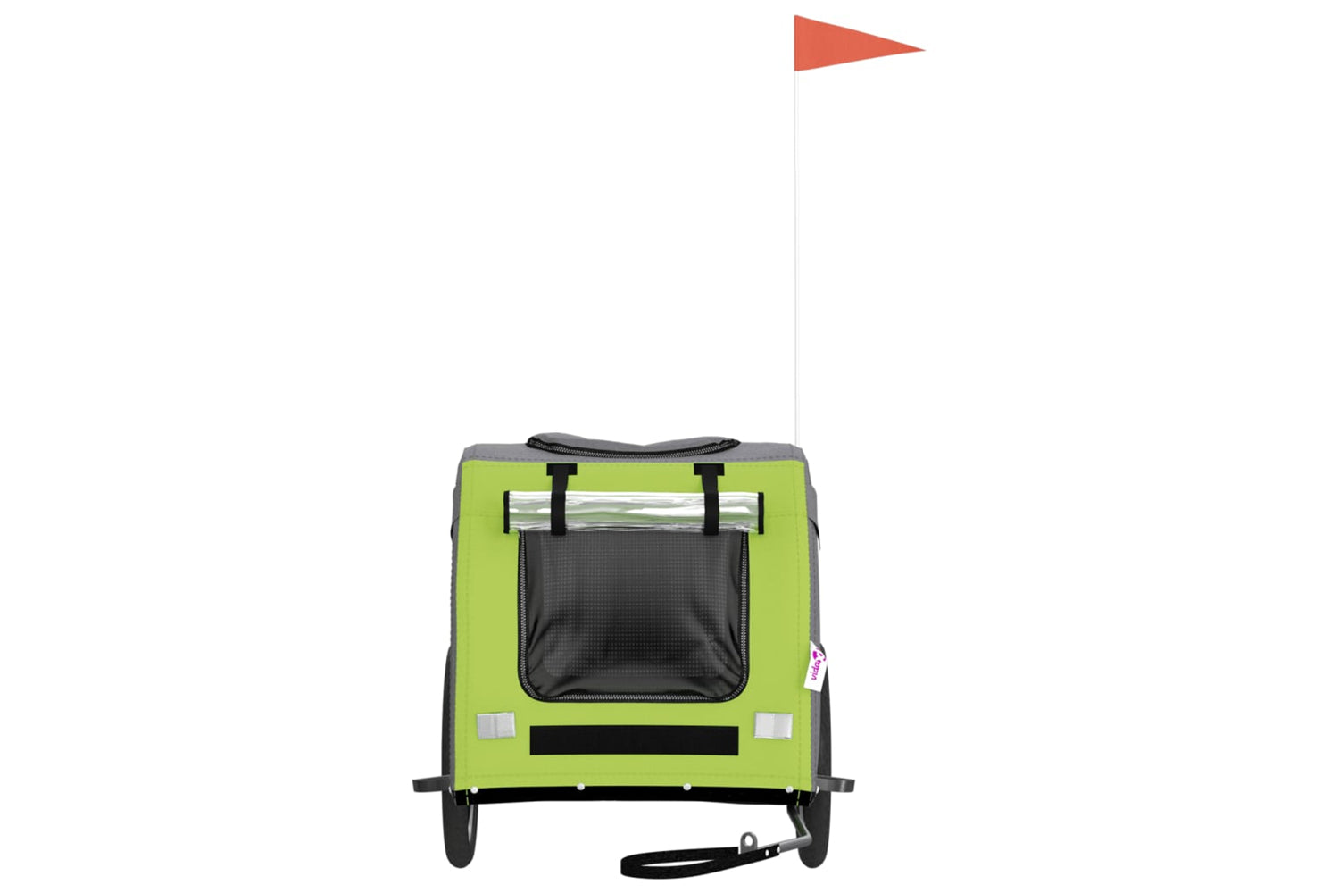 Vidaxl 93836 Pet Bike Trailer Green And Grey Oxford Fabric And Iron-3