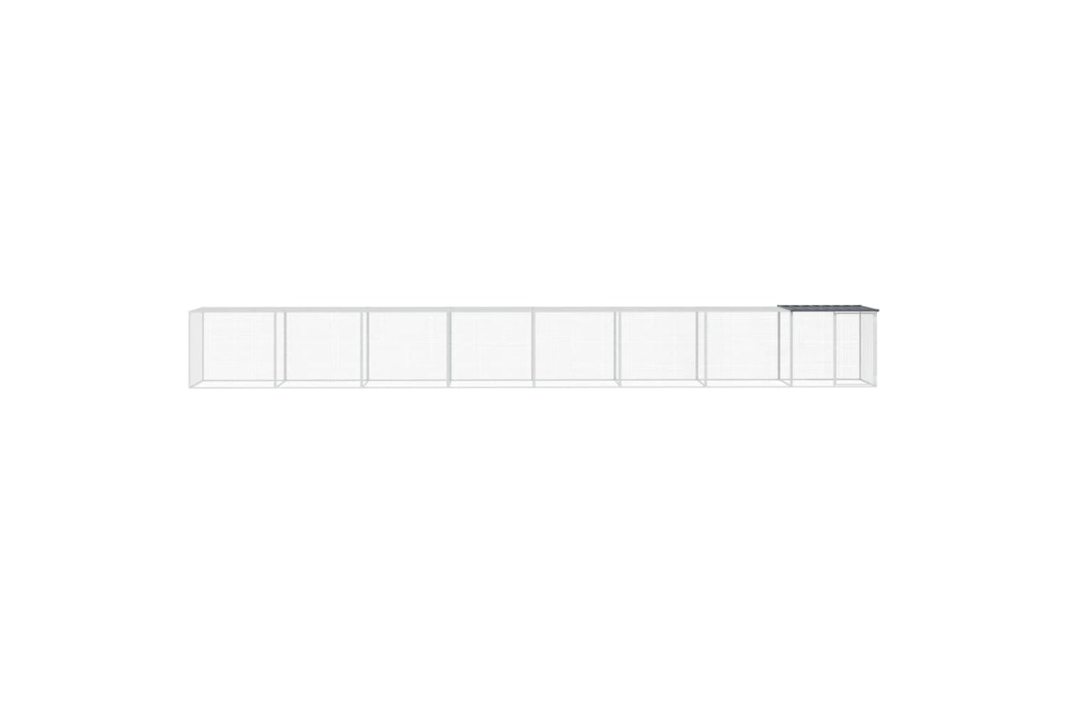 vidaXL 3189042 Chicken Cage With Roof Anthracite 803x98x90cm Galvanised Steel-2