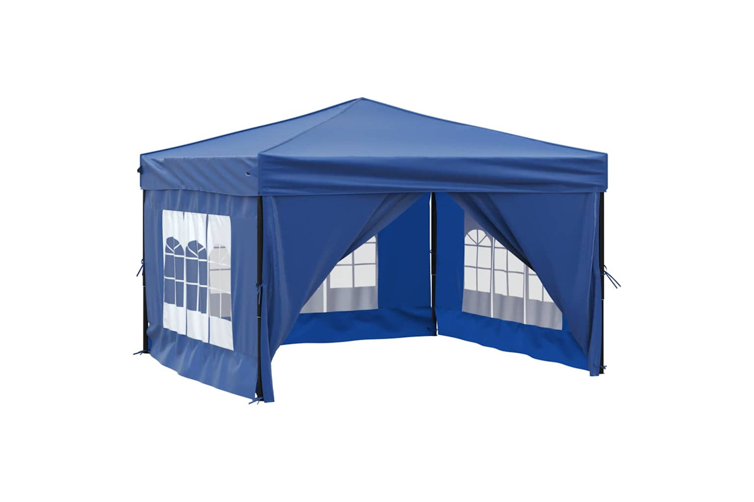 Vidaxl 93521 Folding Party Tent With Sidewalls Blue 3x3 M-2