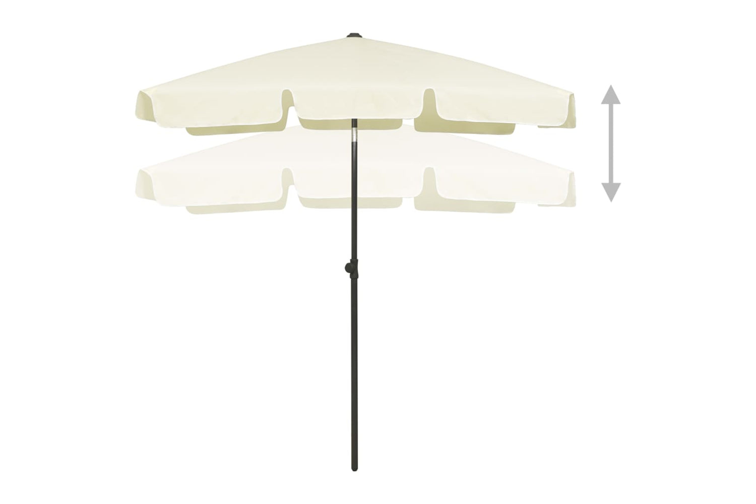 vidaXL 314719 Beach Umbrella Sand Yellow 180x120cm-3